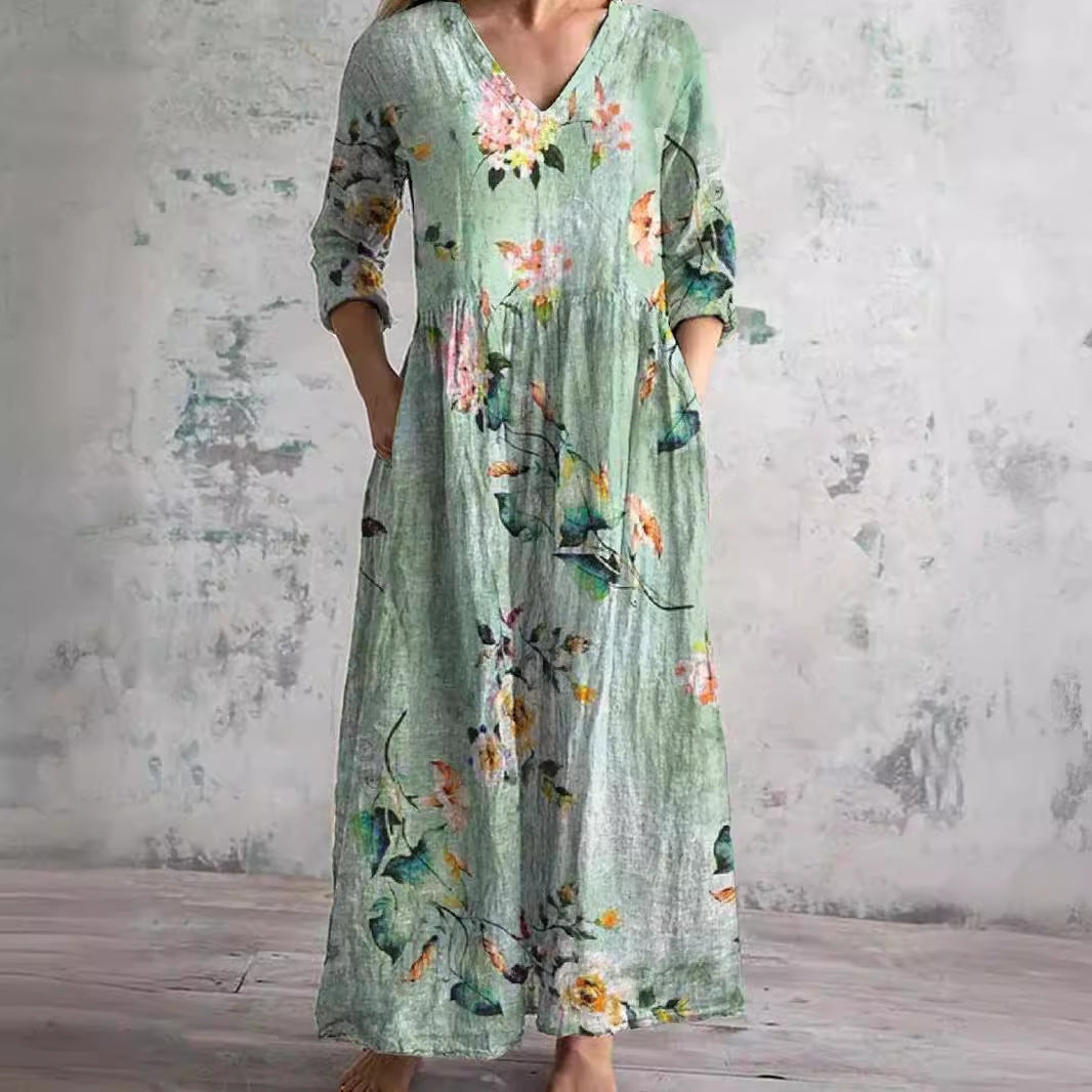 Clara –  Elegante Jurk met bloemenprint