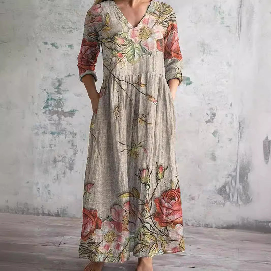 Clara –  Elegante Jurk met bloemenprint