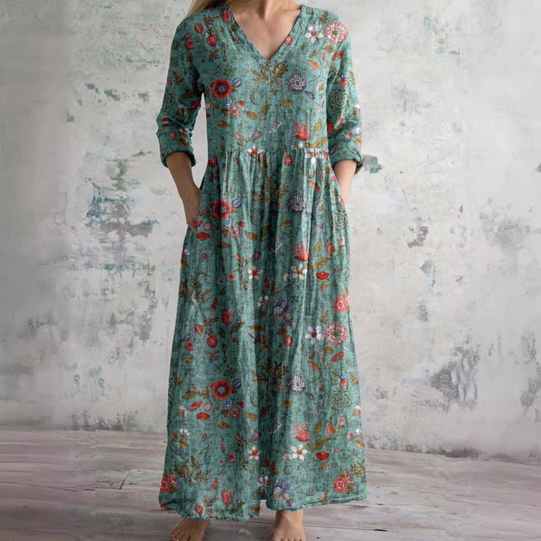 Clara –  Elegante Jurk met bloemenprint