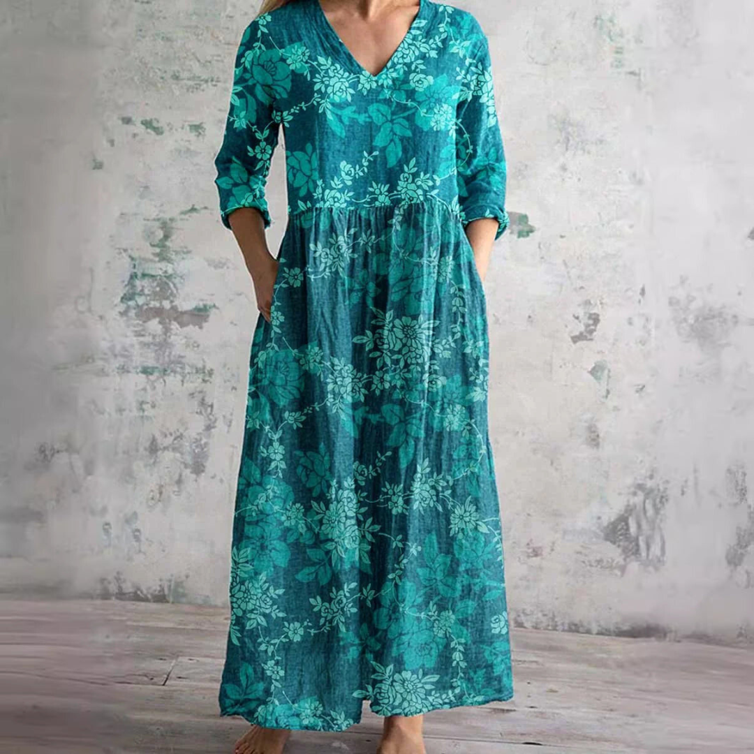 Clara –  Elegante Jurk met bloemenprint