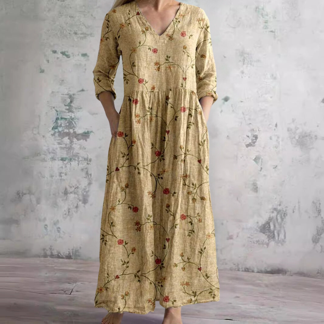 Clara –  Elegante Jurk met bloemenprint