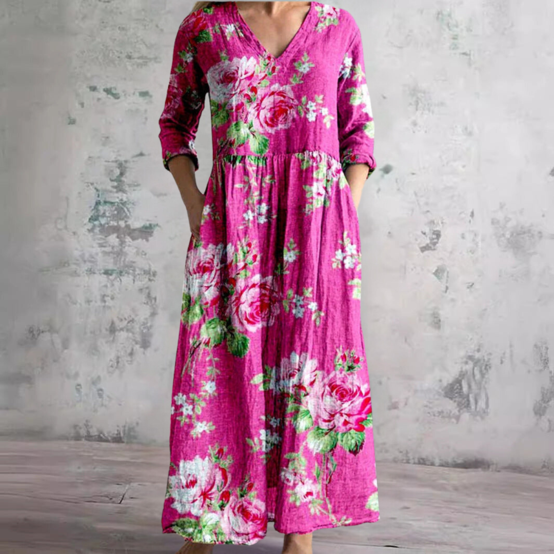 Clara –  Elegante Jurk met bloemenprint